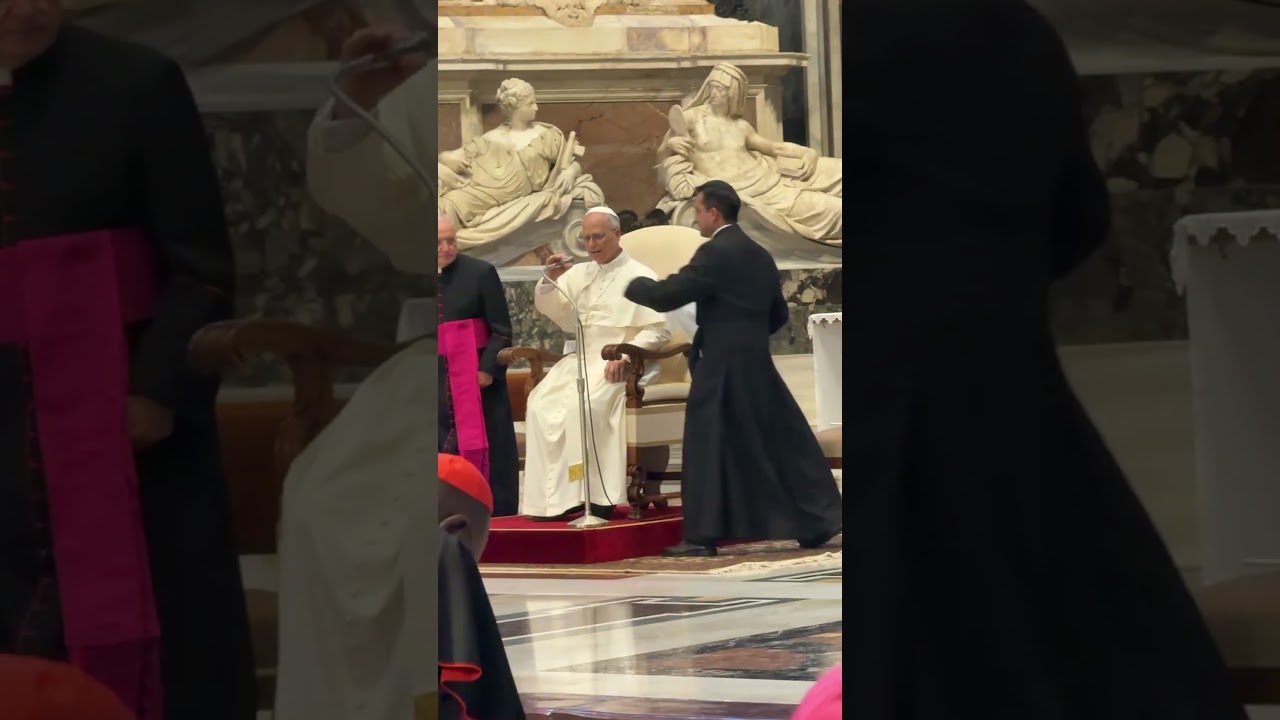 PAPA LE&Atilde;O XIV FALA AOS BISPOS DO MUNDO TODO NA BASILICA DE S&Atilde;O PEDRO, 25.06.2025