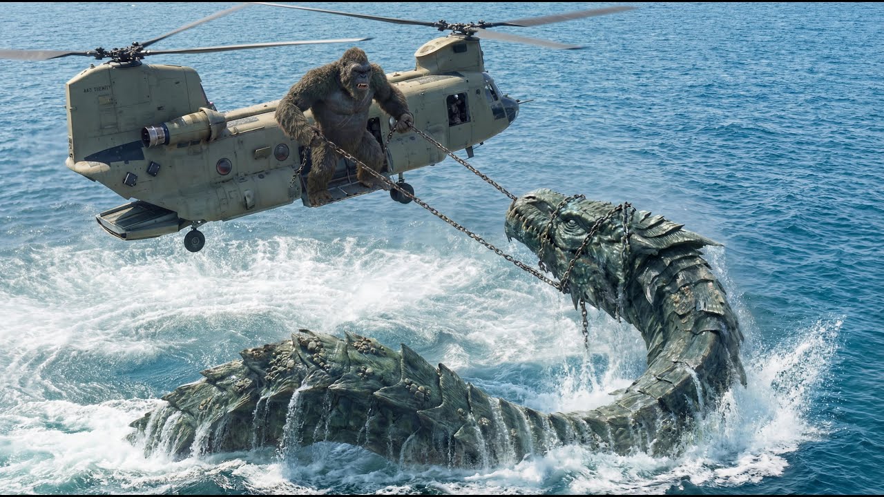 King Kong And Naval Forces vs Sea Dragon Leviathan A Show of Power in The Ocean