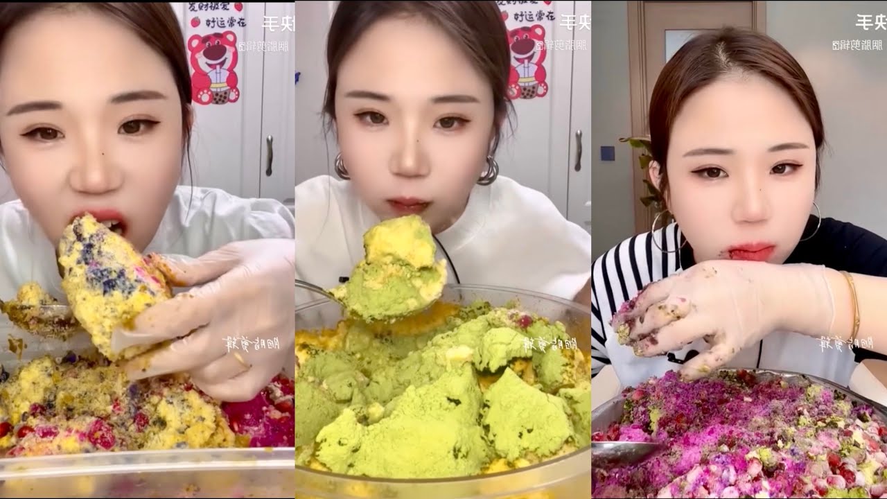 ASMR CRUNCHY SHAVED ICE WITH MATCHA  BY YY