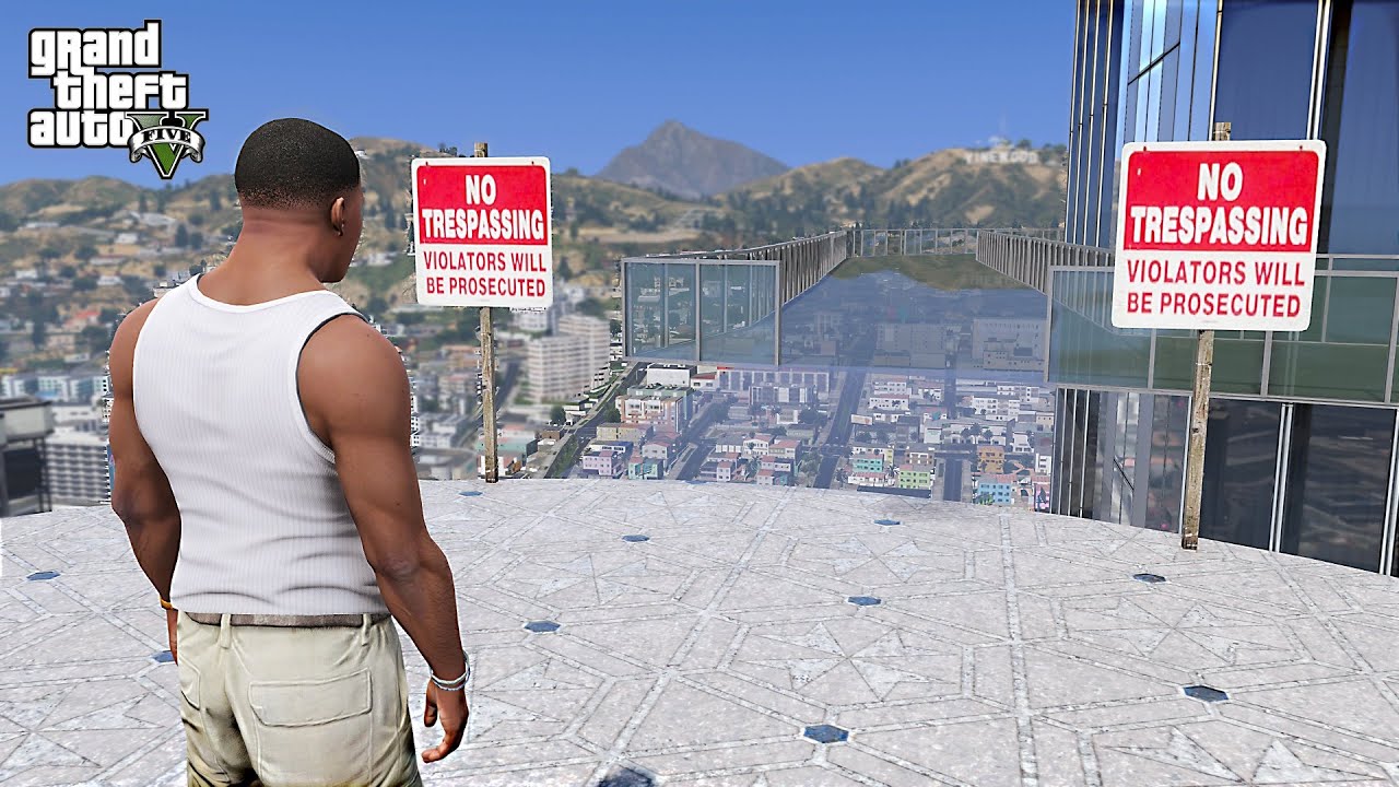 PONT de VERRE EXTREMEMENT FRAGILE sur GTA 5.. (N'y allez pas)