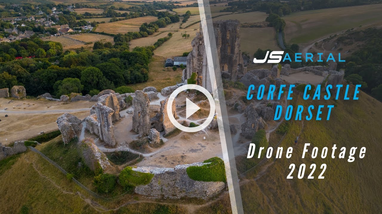Corfe Castle Drone Footage - Dorset - 4K