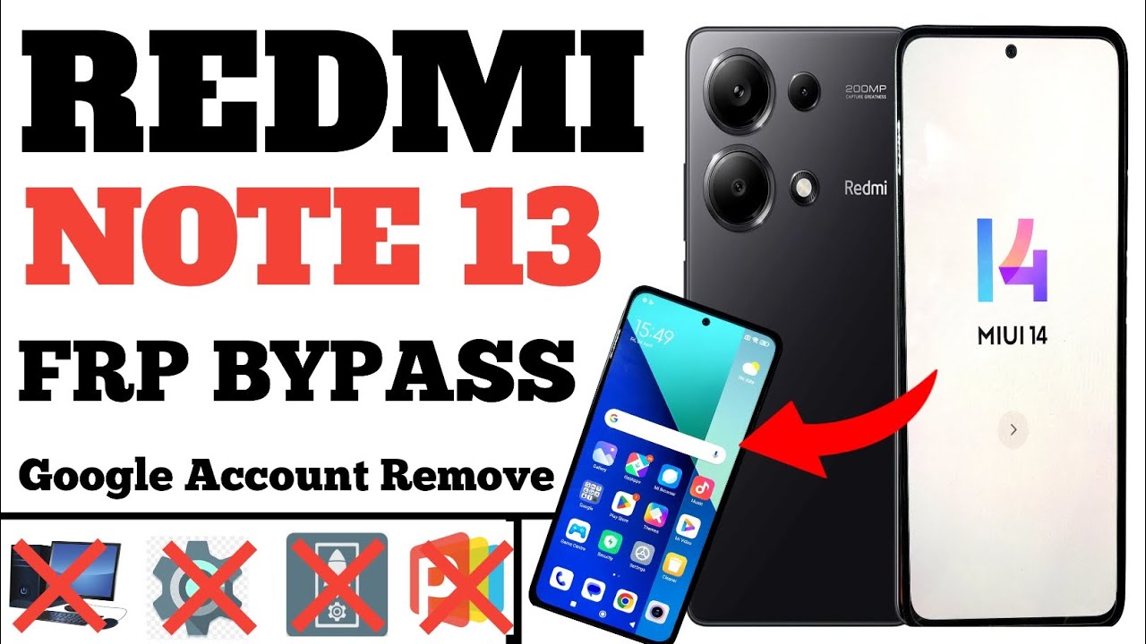 Redmi Note 13 Frp Baypass ✓ Redmi Note 13 Google Unlock Without Pc✓ Redmi Note 13 remove Lock 100%