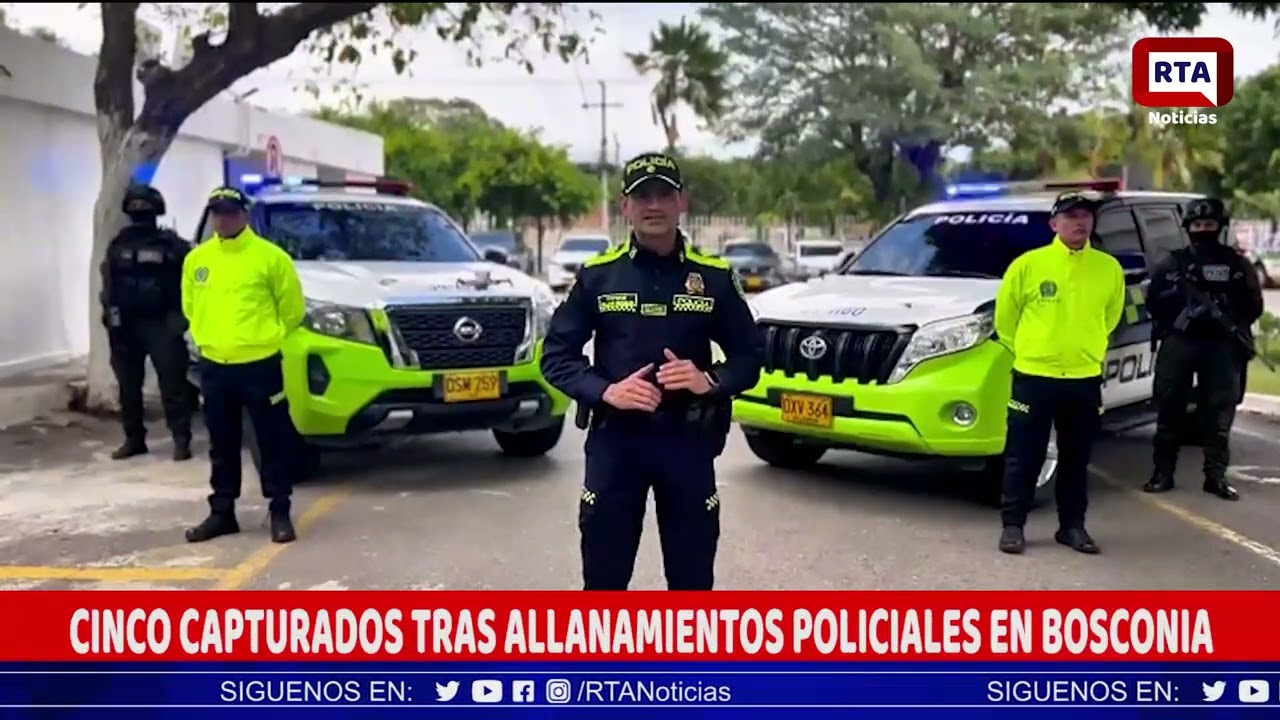 CINCO CAPTURADOS TRAS ALLANAMIENTOS POLICIALES EN BOSCONIA