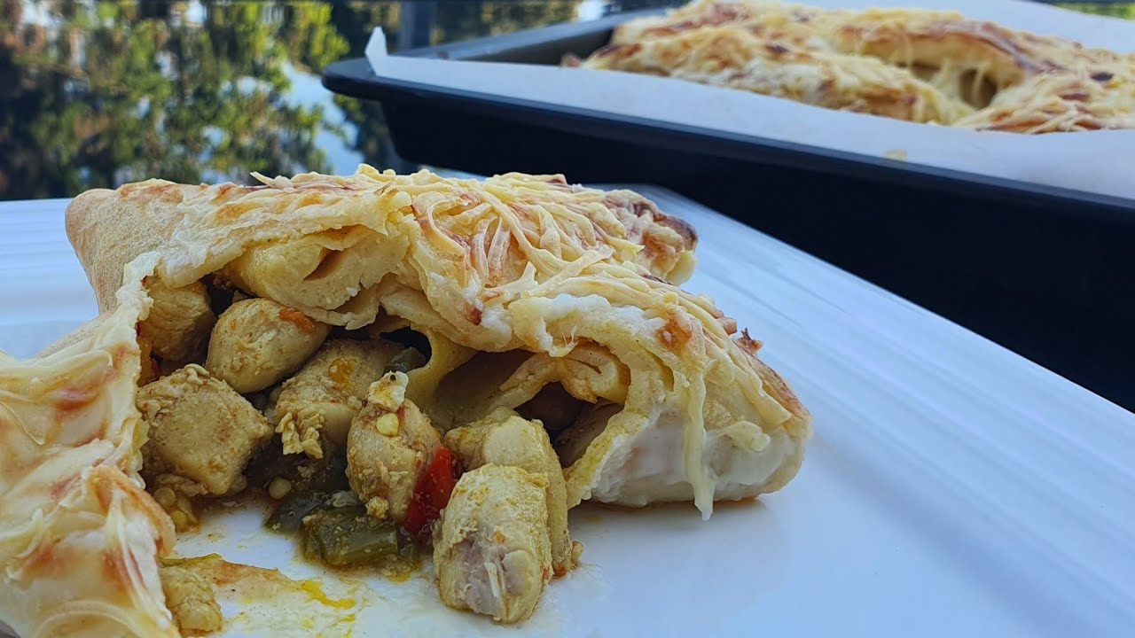 👌Nefis Tavuklu Krep Sarma - Crêpes farcies aux poulets - Pannenkoeken gevuld met kippen