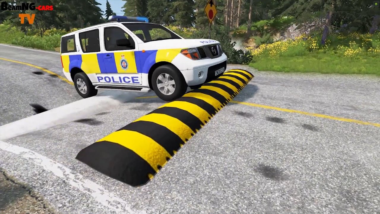 Cars vs Massive Speed Bumps and Massive Potholes #392 BeamNG.drive | BeamNG-Cars TV live 18