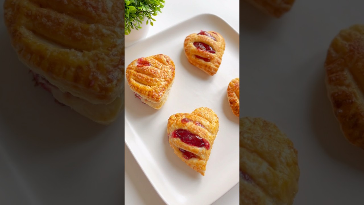 Puff Pastry Snack with Berry Jam #shorts