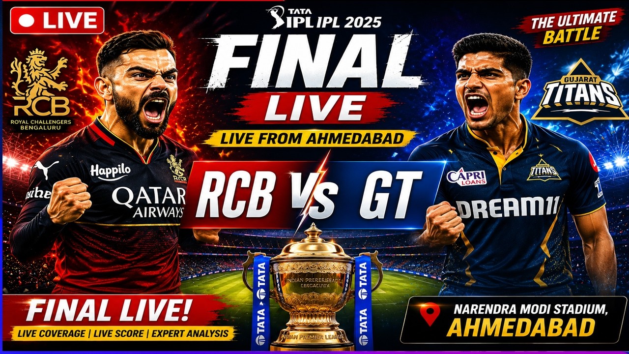 Live From Ahmedabad Stadium: RCB vs GT FINAL 2026 LIVE | | IPL 2026 Final Match