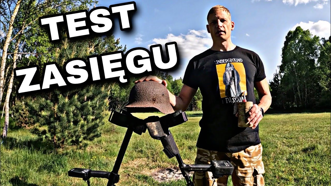 Zakopany hełm niemiecki test wykrywaczy RUTUS VERSA ATREX FISHER CZ DEUS 2