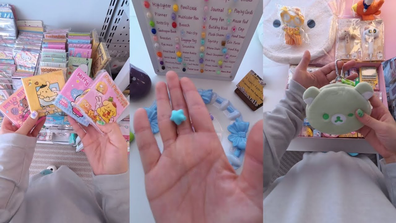 Relaxing ASMR Packing with Cute Stickers 🎀
