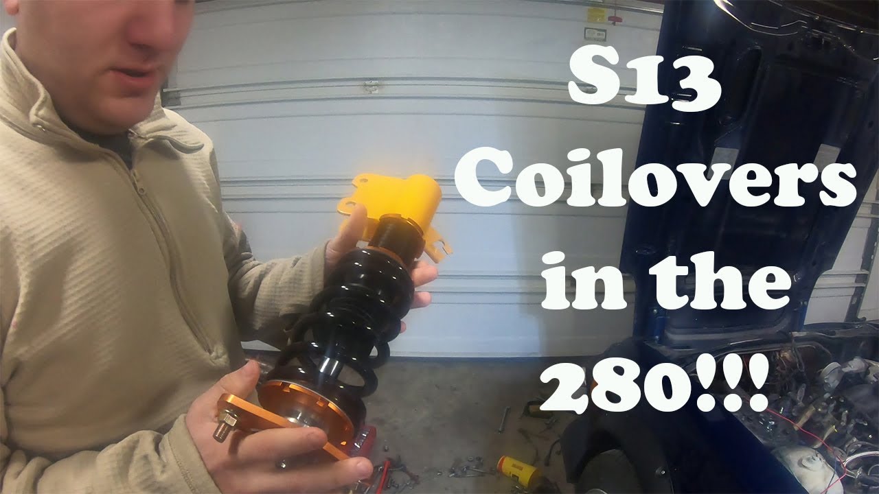 Putting S13 adjustable coilovers onto the Datsun 280zx!!!!