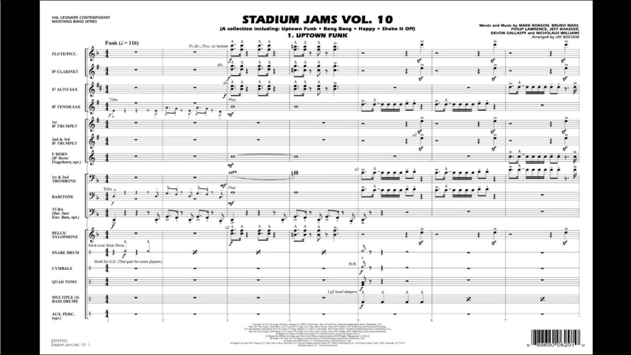 Stadium Jams Vol. 10 arranged by Jay Bocook