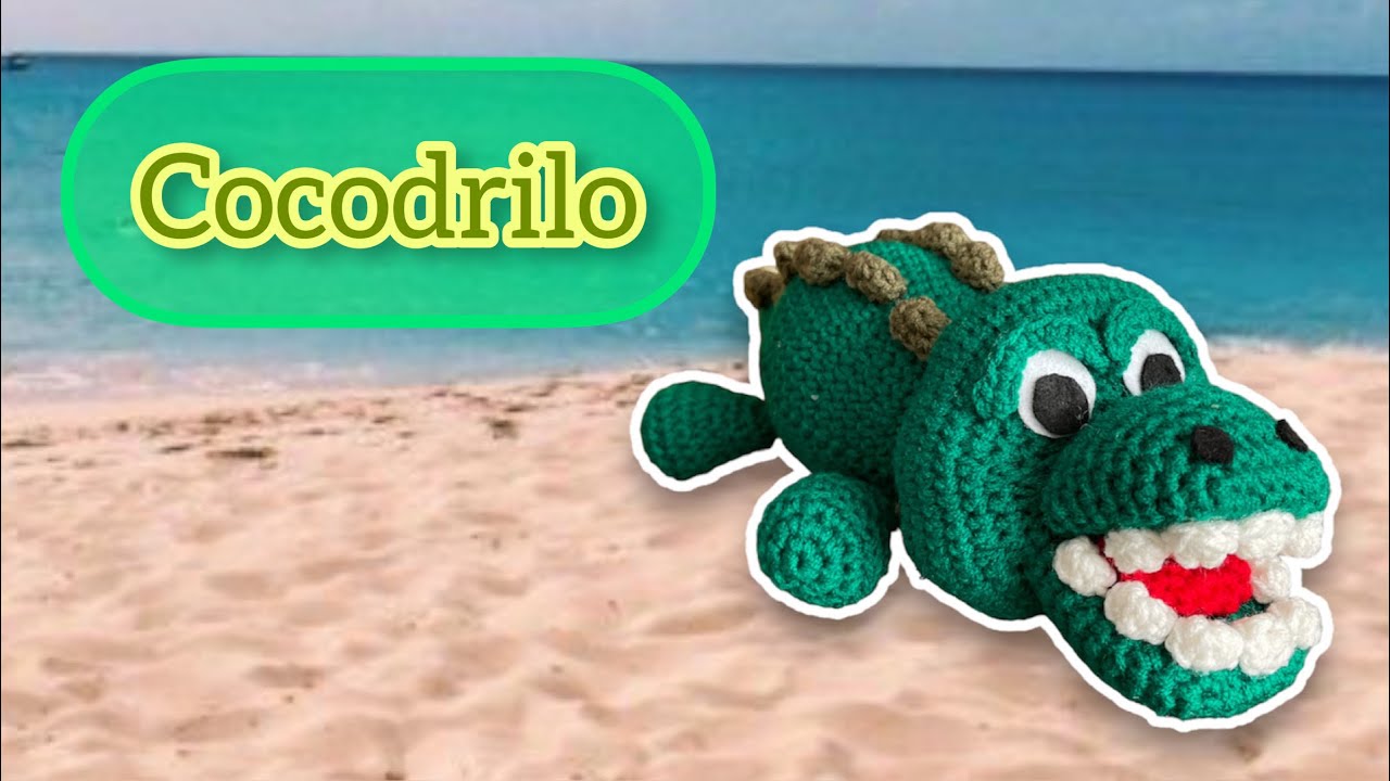 Como tejer cocodrilo amigurumi paso a paso tutorial crochet subtítulos