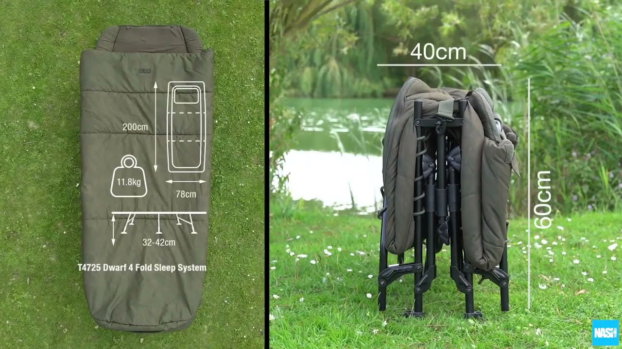 Nash Dwarf 4 Fold Sleep System - Bristol Angling Centre