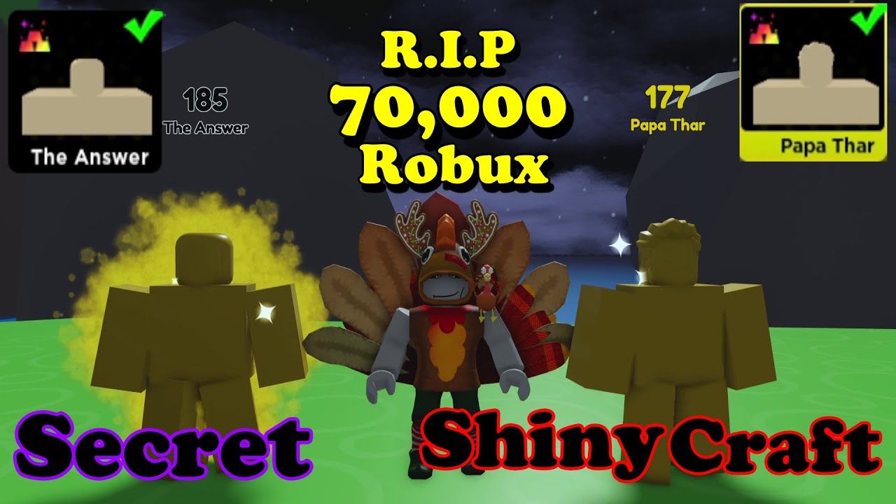 I Spent 70,000 Robux And Got Solid Gold On The Newest Shiny Crafted And On Secret In Anime Fighters
