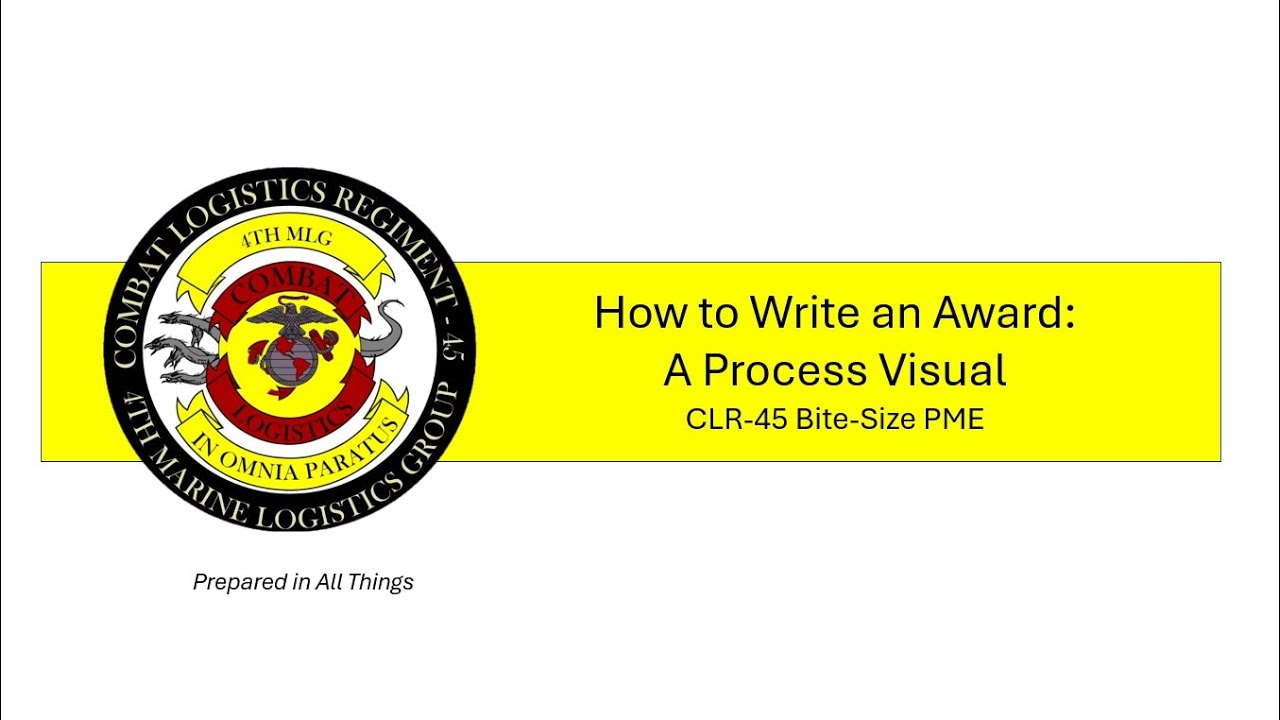 How to Write a Marine Corps Award