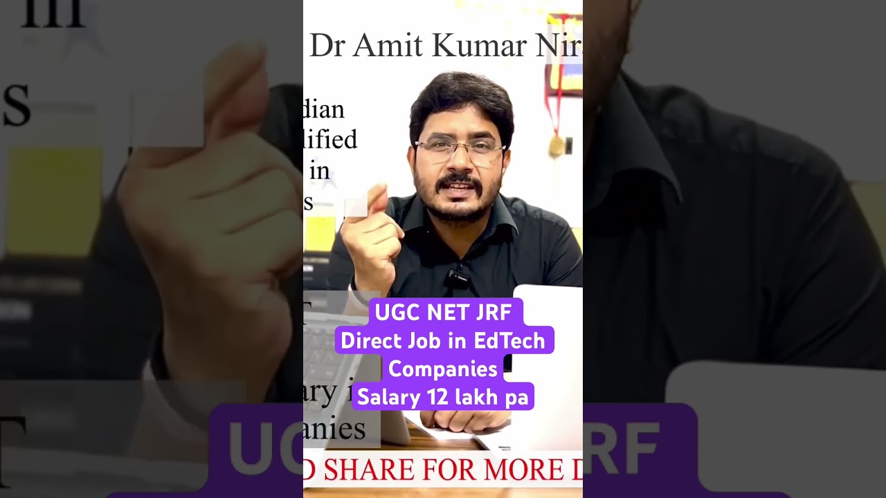 UGC NET JRF 2023 Jobs in EdTech Companies Direct selection, Salary 12 lakh p.a #ugcnet #ugcnetexam