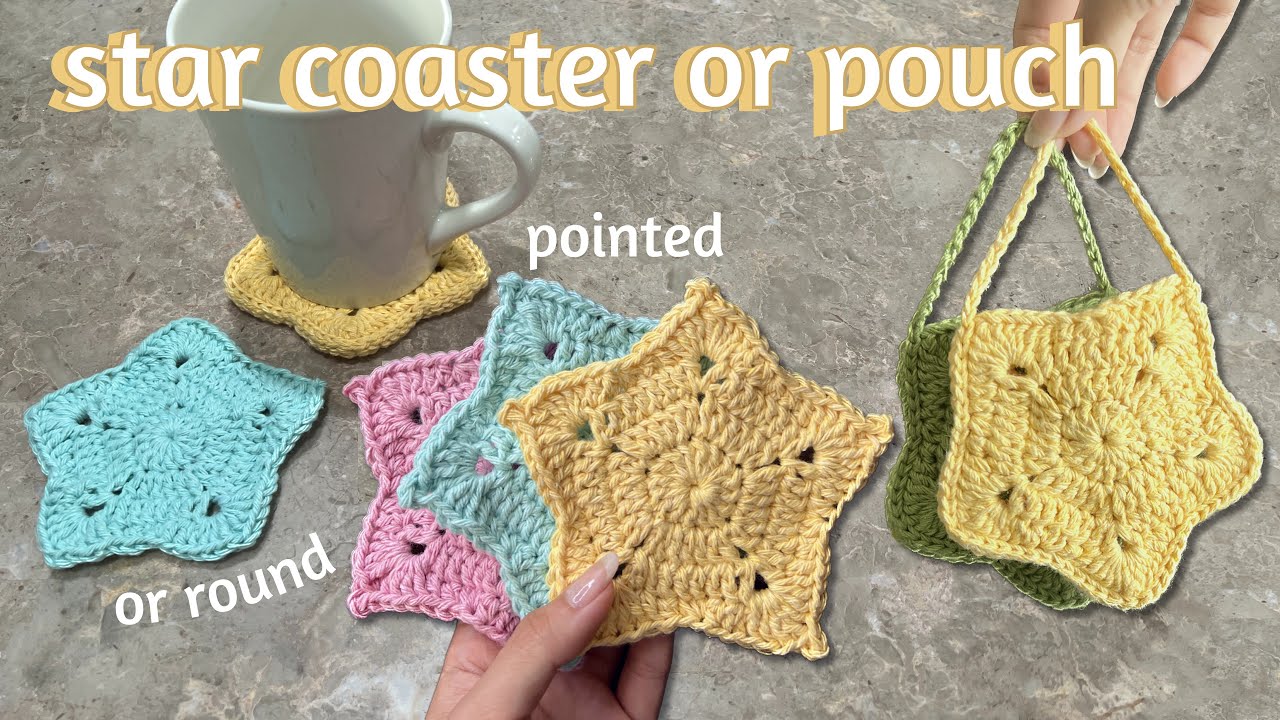 Crochet Star Coaster/Pouch Tutorial