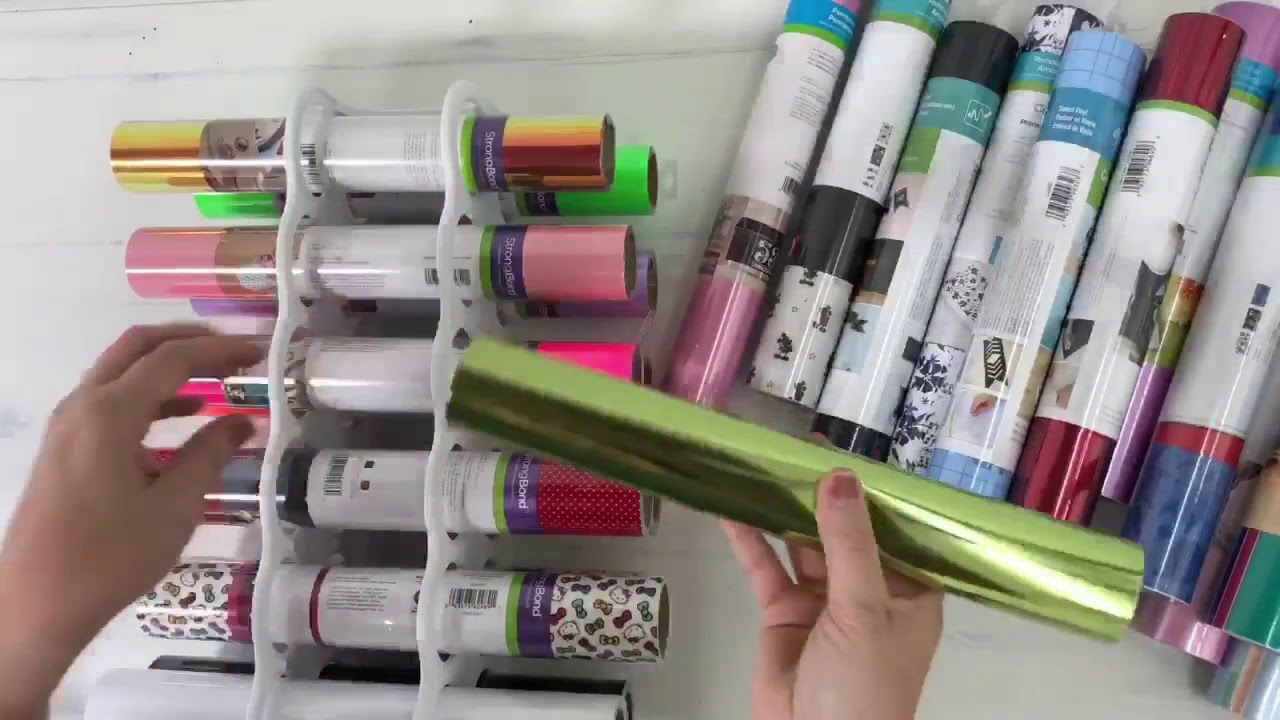 Craft Room Storage Ideas | How To Store Rolls Of Iron On Vinyl