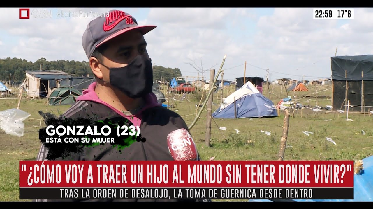 Tras la orden judicial de desalojo, la toma de tierras de Guernica desde adentro