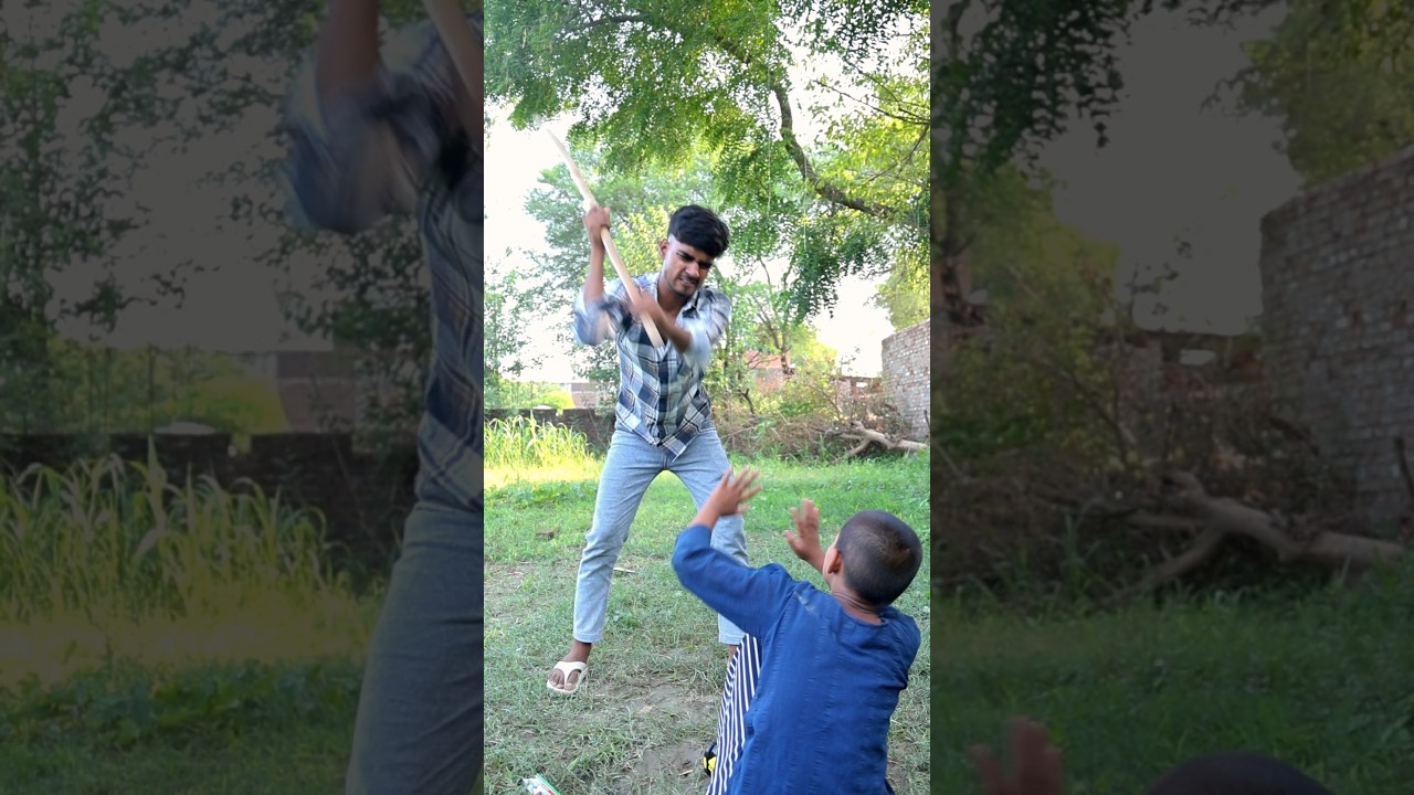 Ravi bacchon ko Lathi se maar raha hai DZI | Drama Zone India | silent drama | silent #shorts
