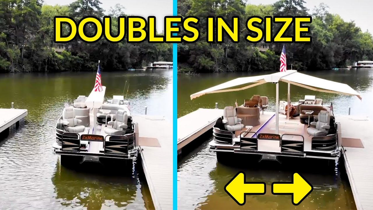 This Expanding Pontoon Boat Doubles in Size When In Water (2xMarine)
