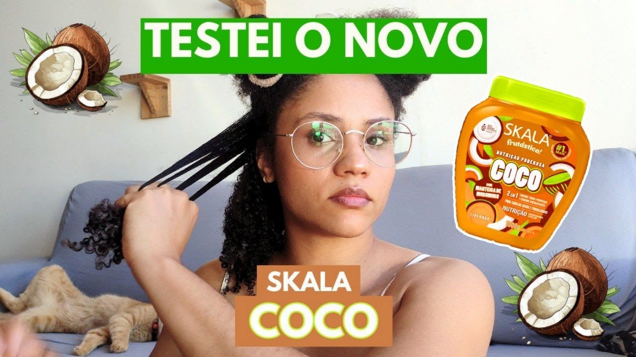 TESTEI O NOVO SKALA COCO 🥥 | FINALIZAÇÃO EM CABELO CRESPO!