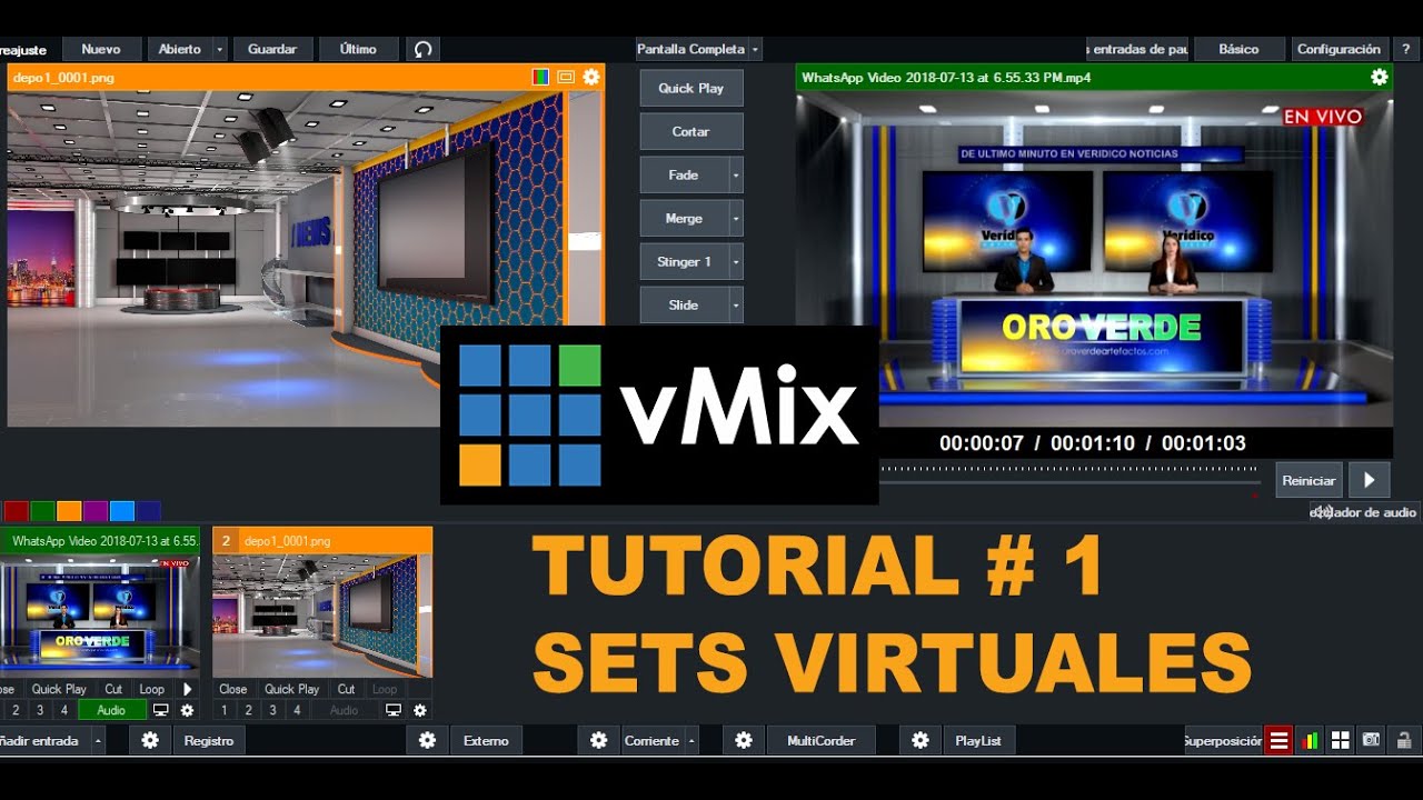 COMO CREAR SETS VIRTUALES PARA VMIX (PARTE # 1) leer descripción de vídeo.