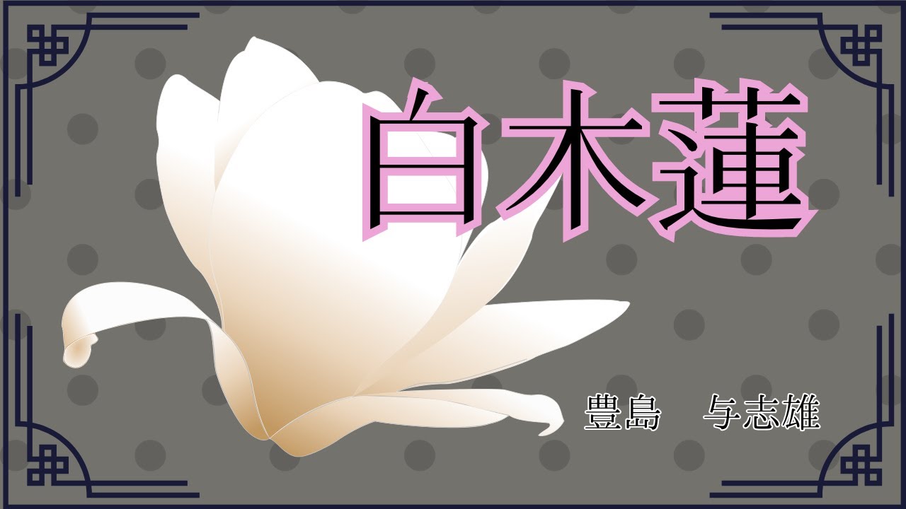 【日本文学の朗読】豊島与志雄『白木蓮』～桃代の肉体は布団の中に融けこんでいるようだった。それは彼女の肉体ではない。私は彼女に告別に来たのだった～