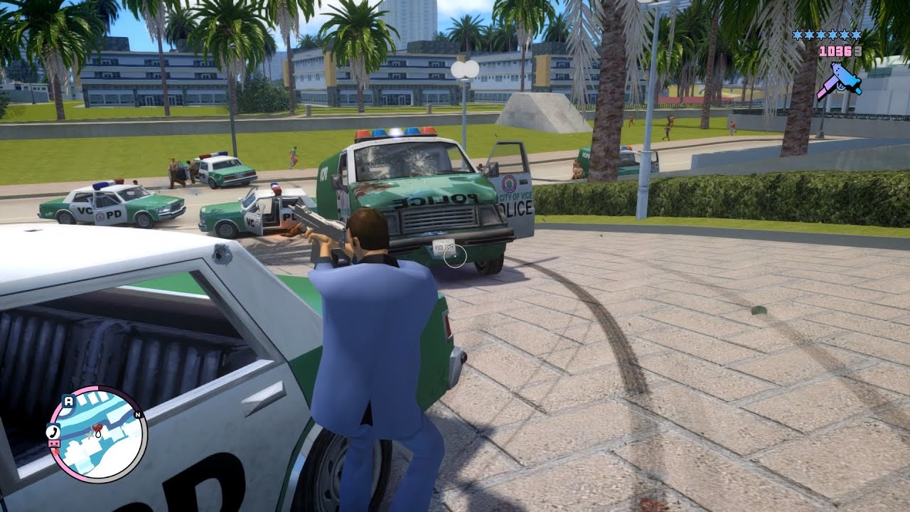 GTA Vice City Nextgen Edition 6 Star Police Shootout