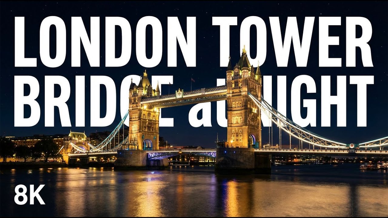 London Tower Bridge at Night 🌙 | 360° Walk in 8K VR #london #towerbridge   #uk