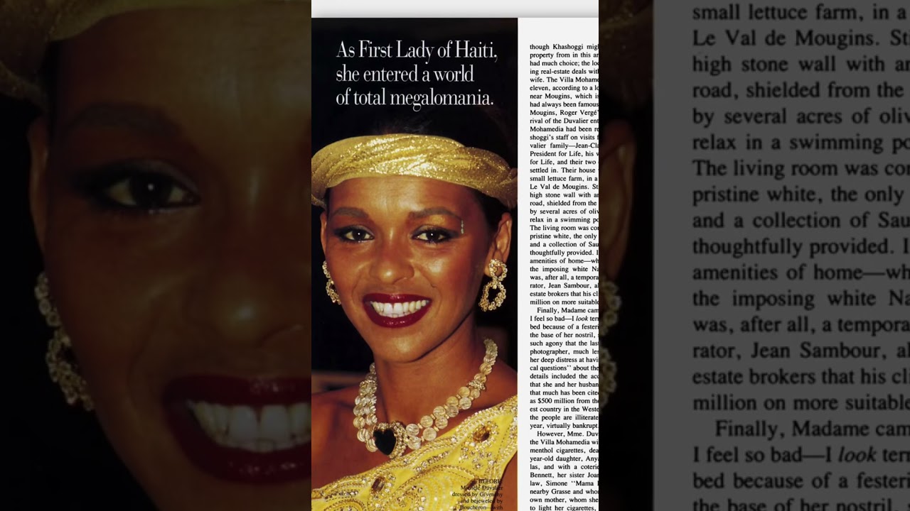 80&rsquo;s Excess, Part 52: Mich&egrave;le Duvalier, Former &ldquo;First Lady for Life&rdquo; of Haiti #80saesthetic