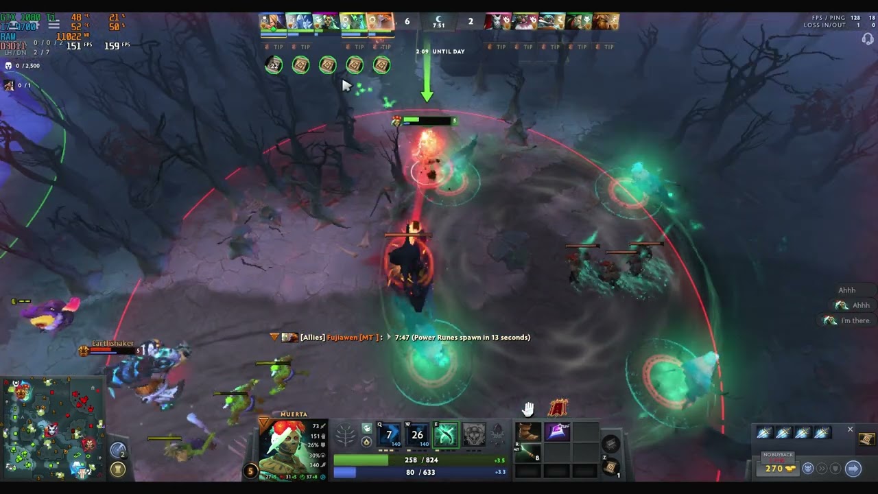 Dota 2 - I7 9700 + GTX 1080 Ti (1080P)