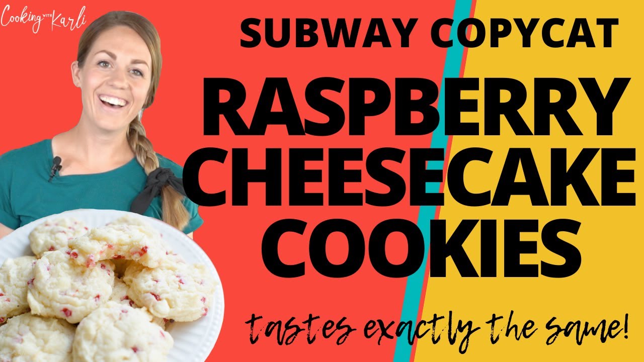 How to Make the BEST Raspberry Cheesecake Cookies- Subway Copycat