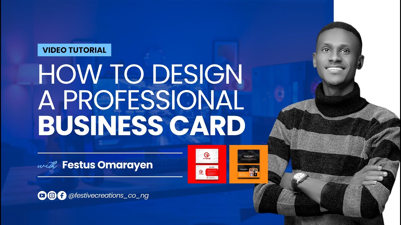 How To Design A Professional Business Card (Video Tutorial)🌟💫🔥