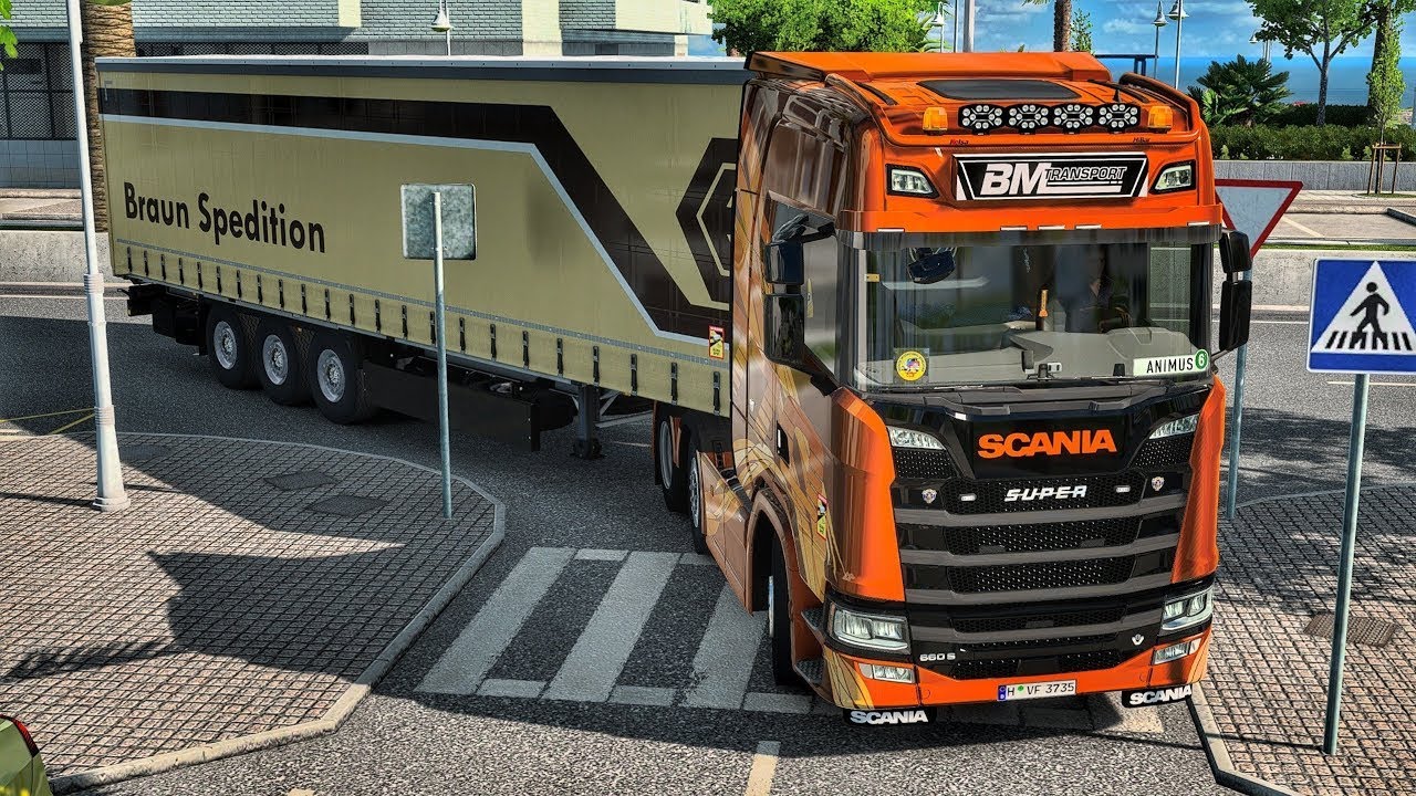 4K Realistic Ultra Graphic SCANIA |Euro Truck Simulator 2 1.57 Snowymoon Mod Gameplay
