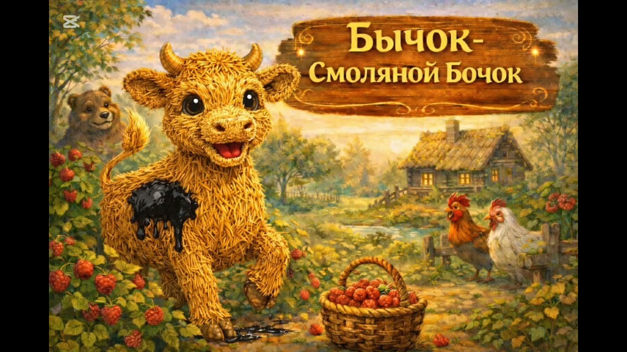 🐂 Бычок-смоляной бочок — русская народная сказка