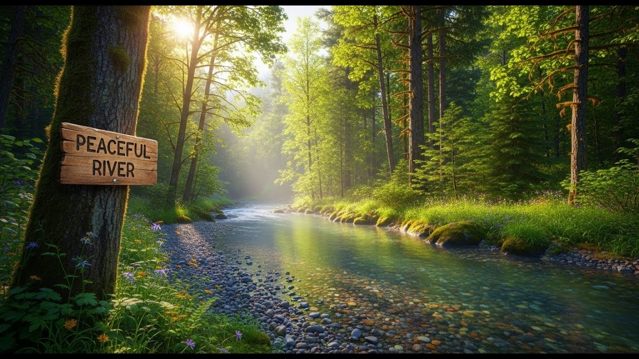 Flowing River Water 🌊 Gentle Stream Sound for Sleep, Focus, and Relaxation #848