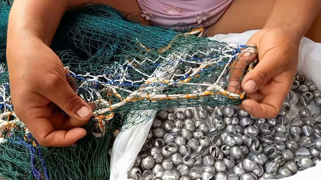 Mira Cómo Poner PLOMADA a una ATARRAYA de #pesca