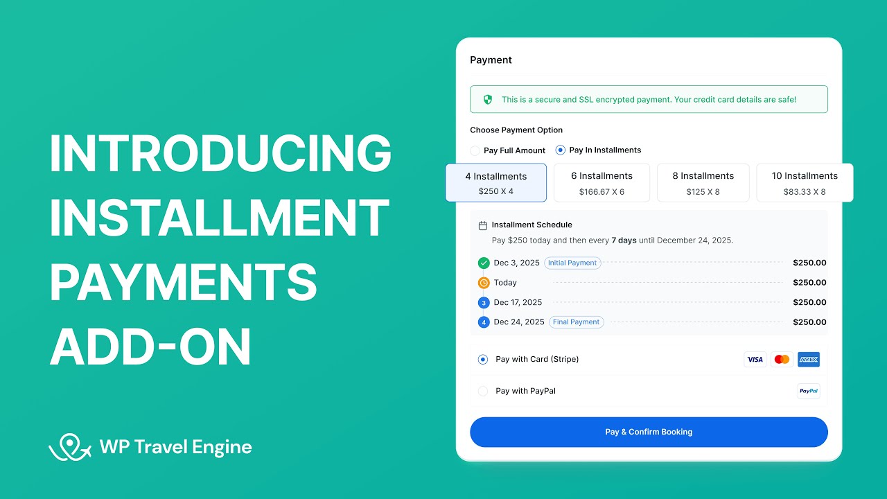 Introducing Installment Payments Add-on | WP Travel Engine