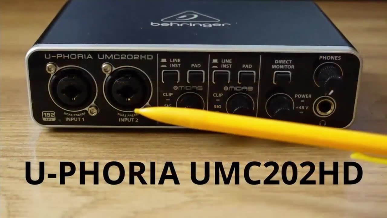 Аудиоинтерфейс (звуковая карта) Behringer U-PHORIA UMC202HD