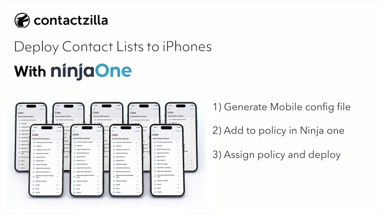 Deploy Contact Lists to iPhones with NinjaOne