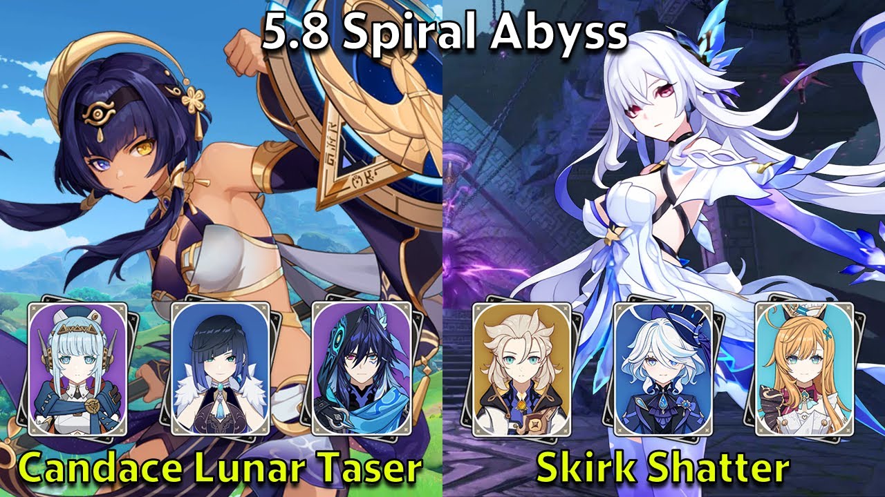 C6 Candace Lunar Taser & C0 Skirk Shatter - Genshin Impact 5.8 Spiral Abyss Full Clear
