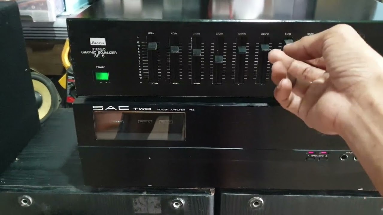Tes amplifier  Equalizer vintage power SAE P10 california VS equalizer SANSUI SE-5 japan 