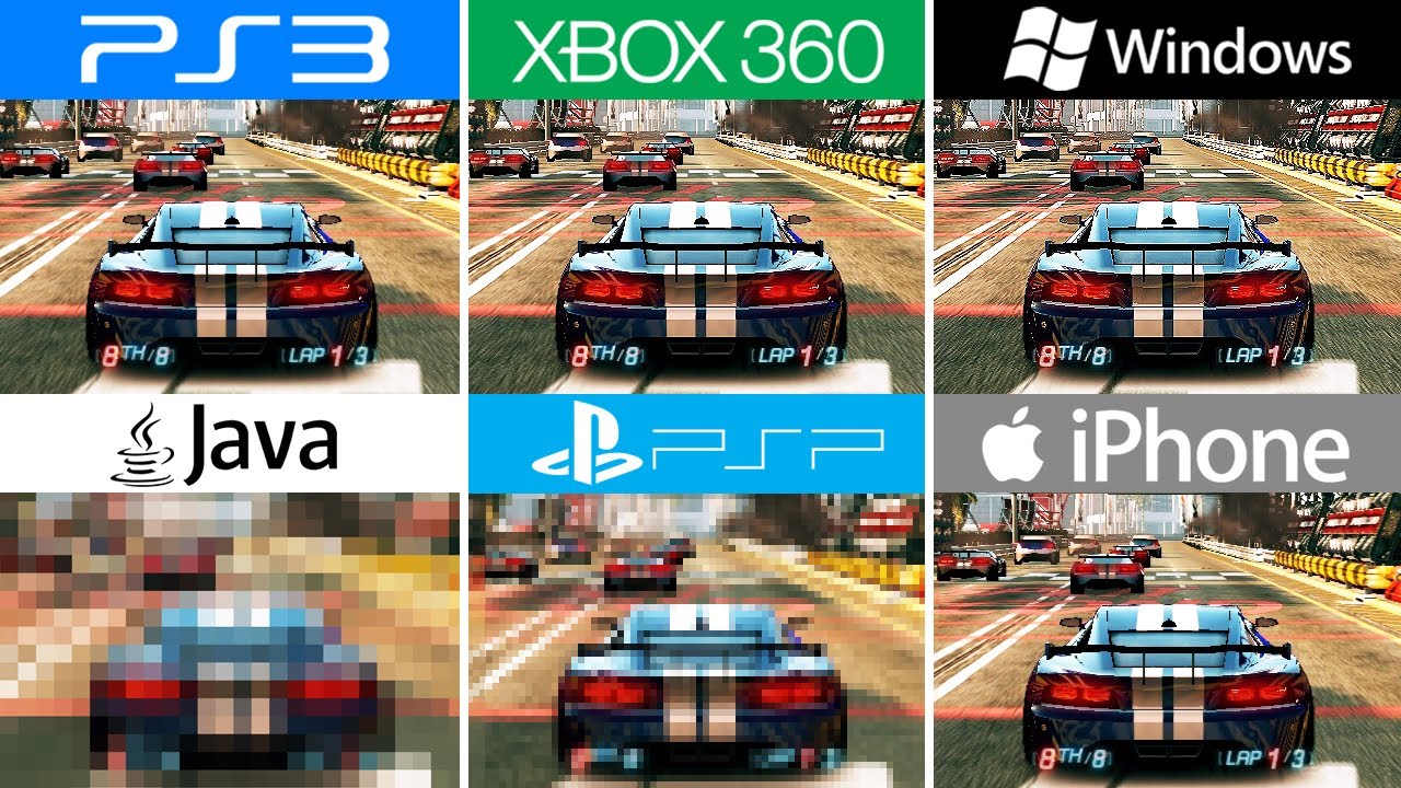 Split/Second (2010) iOS vs Xbox 360 vs PC vs Java vs PSP vs PS3 | Comparison (Which One is Better!)
