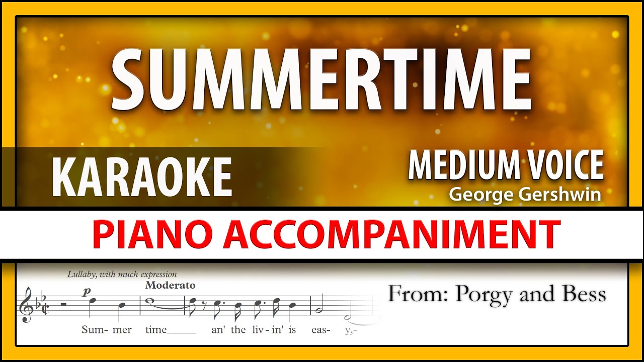 Summertime Karaoke Gershwin mid voice