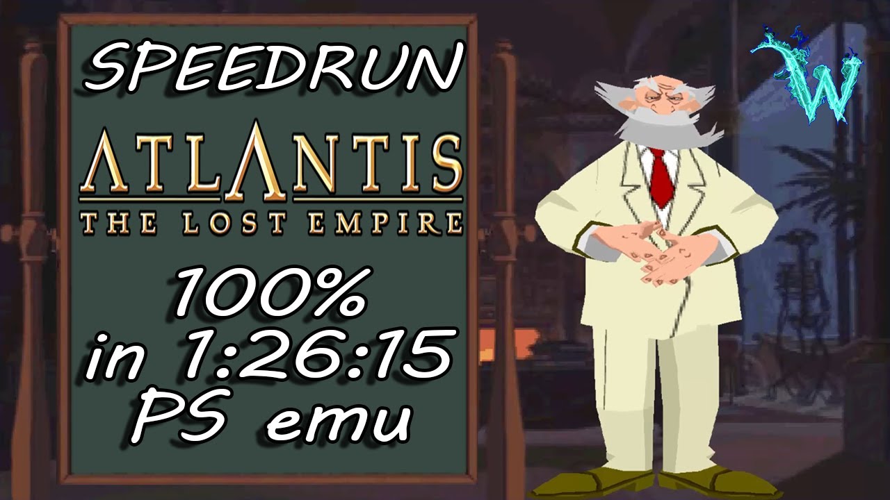 [WR PS emu] Atlantis: The Lost Empire - 100% Speedrun (