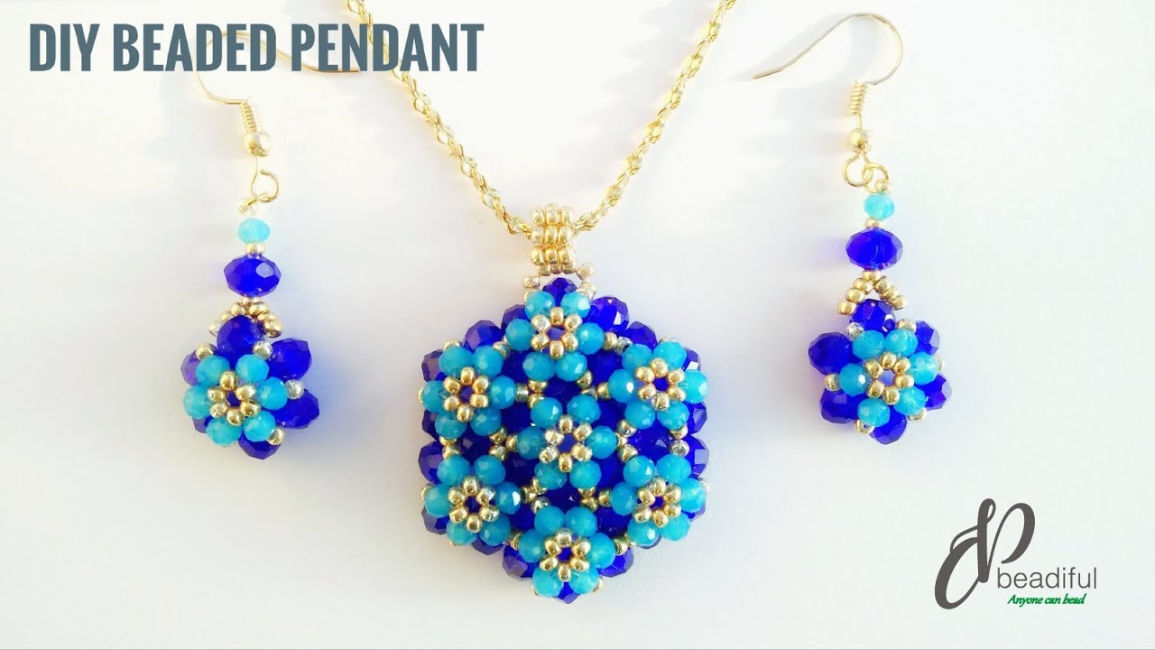 DIY beaded pendant for Beginners 👍| Easy to make pendant | How to make beaded pendant