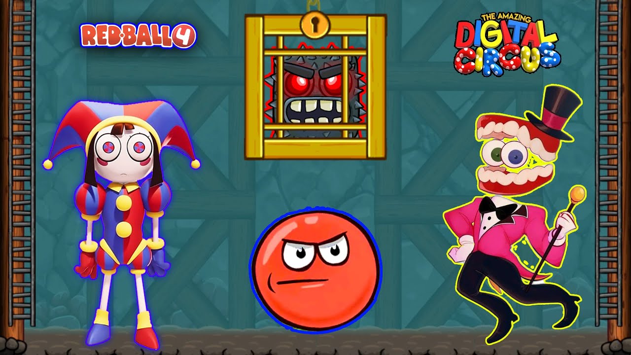 Cave Boss Red Ball 4 vs The Amazing Digital Circus