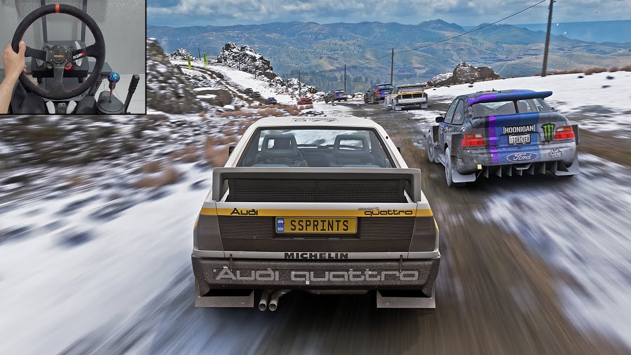 600HP Audi Quattro VS Rally Monsters | Forza Horizon 5 Steering Wheel Gameplay