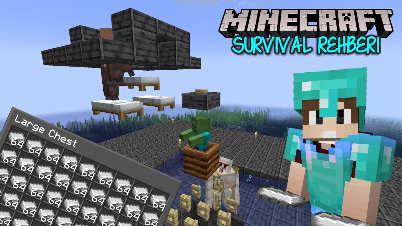 DÜNYANIN EN KOLAY Demir Farmı !! / Minecraft Survival Rehberi B6